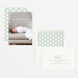 "Mist" - Birth Announcements in Parchment by Everett Paper Goods - Assembled