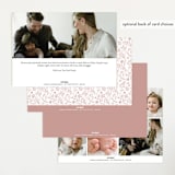 "Delicate Collage" - Birth Announcements in Burnt Rose by Amy Payne - Back of Card Options
