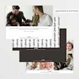 "Leaf Duet" - Birth Announcements in Mocha by Olivia Raufman - Back of Card