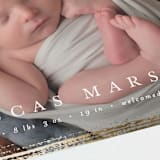 "Marshall" - Birth Announcements in Ivory by Pixel and Hank - Close-Up