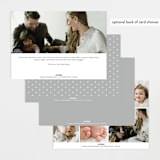 "Angled Hello" - Birth Announcements in Warm Grey by Shirley Lin Schneider - Back of Card Options
