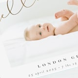 "Angled Hello" - Birth Announcements in Warm Grey by Shirley Lin Schneider - Detail
