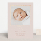 "Little Bow" - Birth Announcements in Petal by Baumbirdy - Front