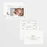 "Nighttime" - Birth Announcements in Mint by Alethea and Ruth - Assembled