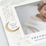 "Nighttime" - Birth Announcements in Mint by Alethea and Ruth - Close-Up