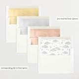 "Nighttime" - Birth Announcements in Mint by Alethea and Ruth - Slip-In Envelope Liners