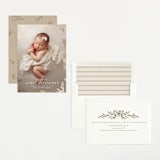 "sparkling florals" - Birth Announcements in Sand by Kate Ahn - Assembled