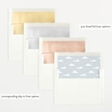 "Flourish" - Birth Announcements in Pool by Carolyn MacLaren - Envelope Liner Options
