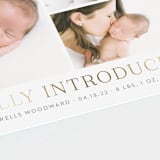 "Proper Introduction" - Birth Announcements in Cloud by Megan Davis - Detail