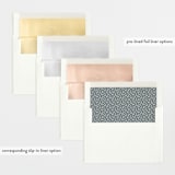 "Proper Introduction" - Birth Announcements in Cloud by Megan Davis - Envelope Liner Options