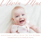 "Sweet Script" - Birth Announcements in Sweet Pea by Jennifer Postorino - Detail