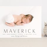 "Straight Forward" - Birth Announcements in Ebony by Kaydi Bishop - Front