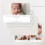 "Straight Forward" - Birth Announcements in Ebony by Kaydi Bishop - Back of Card Options