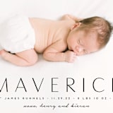 "Straight Forward" - Birth Announcements in Ebony by Kaydi Bishop - Detail