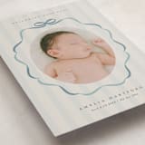 "bows and stripes" - Birth Announcements in Lagoon by Lori Wemple - Detail