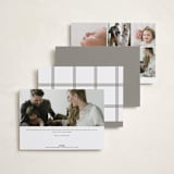 "Menil" - Birth Announcements in Fawn by Megan Davis - Back of Card Options