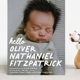 "casual hello" - Birth Announcements in Snow by Angela Marzuki - Front