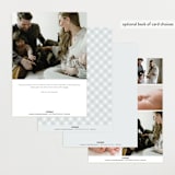 "Checked" - Birth Announcements in Sky by Lea Delaveris - Back of Card Options