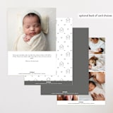 "Welcome Home Baby" - Birth Announcements in Shadow by Carolyn Kach - Back of Card Options