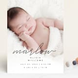"Marlow" - Birth Announcements in Graphite by Megan Cash - Front