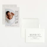 "Round" - Birth Announcements in Cream by Brianne Larsen - Assembled