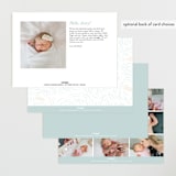 "Stork Delivery" - Birth Announcements in Blush by Hallie Fischer - Back of Card Options