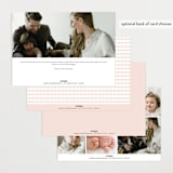 "Scalloped Border" - Birth Announcements in Baby Blush by Carolyn MacLaren - Back of Card Options