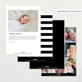 "Simply Bold" - Birth Announcements in Ink by Chryssi Tsoupanarias - Back of Card Options