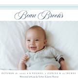 "Little Darling" - Birth Announcements in Baby Blue by Alston Foster - Detail