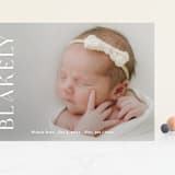 "Close Up" - Birth Announcements in Cotton by Angela Thompson - Front