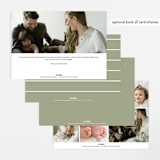 "Welcome Home" - Birth Announcements in Sage by Hudson meet Rose - Back of Card Options