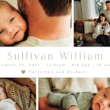 "Welcome Home" - Birth Announcements in Sage by Hudson meet Rose - Detail