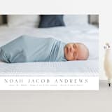 "Minimalist Stripes" - Birth Announcements in Cloud by Nicole Walsh - Front