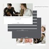 "Minimalist Stripes" - Birth Announcements in Cloud by Nicole Walsh - Back of Card Options