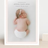 "Scalloped Border" - Birth Announcements in Baby Blush by Carolyn MacLaren - Front