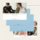 "Meet Charley" - Birth Announcements in Sky Blue by Hooray Creative - Back of Card Options