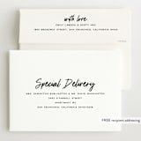 "Just The Facts" - Birth Announcements in Volcano by Owl and Toad - FREE Recipient Addressing