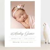 "Elegance" - Birth Announcements in Peony by Pixel and Hank - Front
