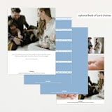 "Stitched Frame" - Birth Announcements in Sky by Nicole Walsh - Back of Card Options