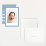 "Stitched Frame" - Birth Announcements in Sky by Nicole Walsh - Assembled