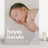 "Hayes" - Birth Announcements in Cloud by Ellen Schlegelmilch - Front