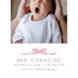 "Sweet Bow" - Birth Announcements in Cotton Candy by Paula Pecevich - Detail