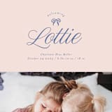 "Preppy Little Bow" - Birth Announcements in Petal by Leia Matt - Detail