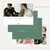 "Squiggle" - Birth Announcements in Moss by Kelly Watkins - Back of Card Options
