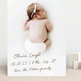 "signed with love" - Birth Announcements in Bark by AK Graphics - Front