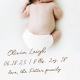 "signed with love" - Birth Announcements in Bark by AK Graphics - Detail