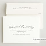 "Georgette" - Birth Announcements in Cotton by Megan Davis - FREE Recipient Addressing