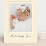 "Classical Border" - Birth Announcements in Creme by mo kelley - Front