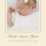 "Classical Border" - Birth Announcements in Creme by mo kelley - Detail