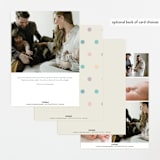"Wavy Pastel Frame" - Birth Announcements in Cream by Baumbirdy - Back of Card Options